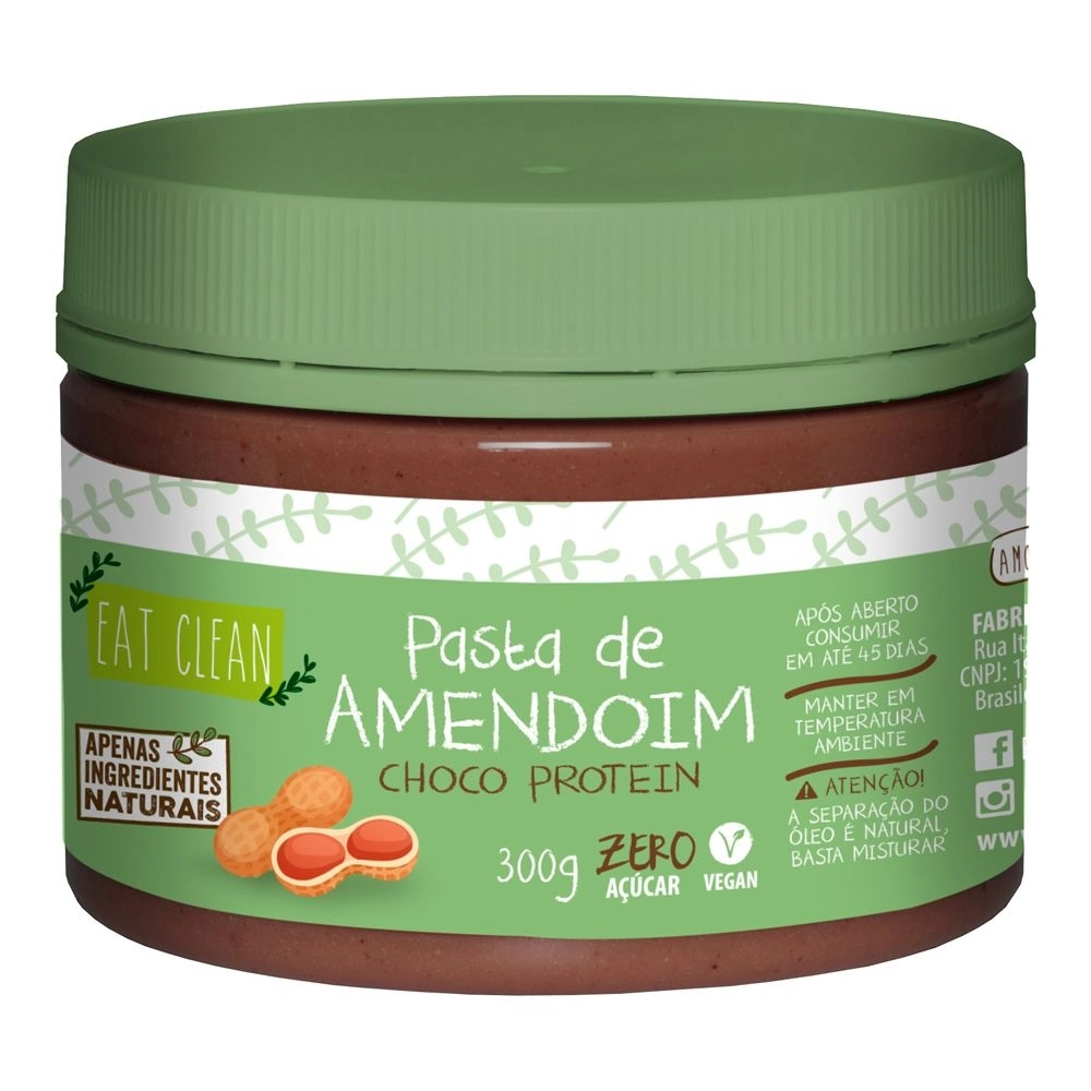 Pasta Amendoim Choc Protein Eat Clean 300g