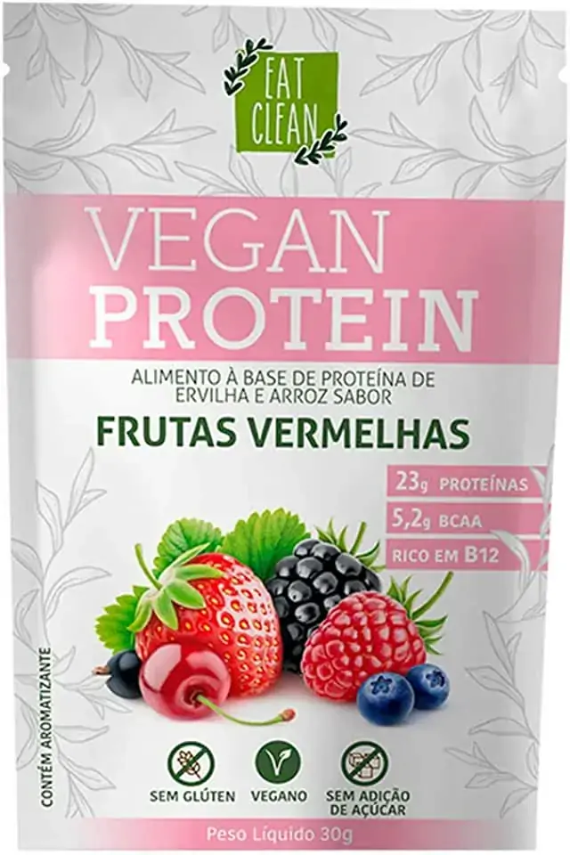 Vegan Protein Frutas Vermelhas Sache Eat Clean 30g