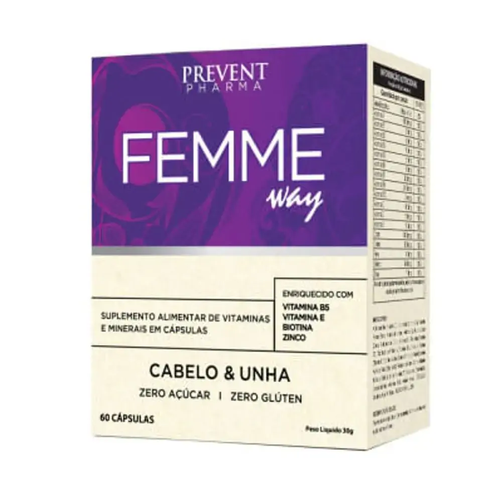 Femme Way Cabelo e Unha c/60 Cápsulas