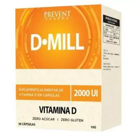 Vitamina D MILL 2000 UI 30 Cápsulas Prevent Pharma