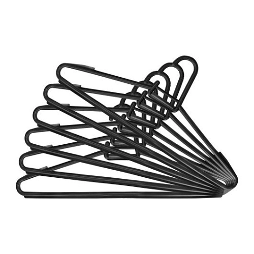 Cabide De Plastico Preto C/3