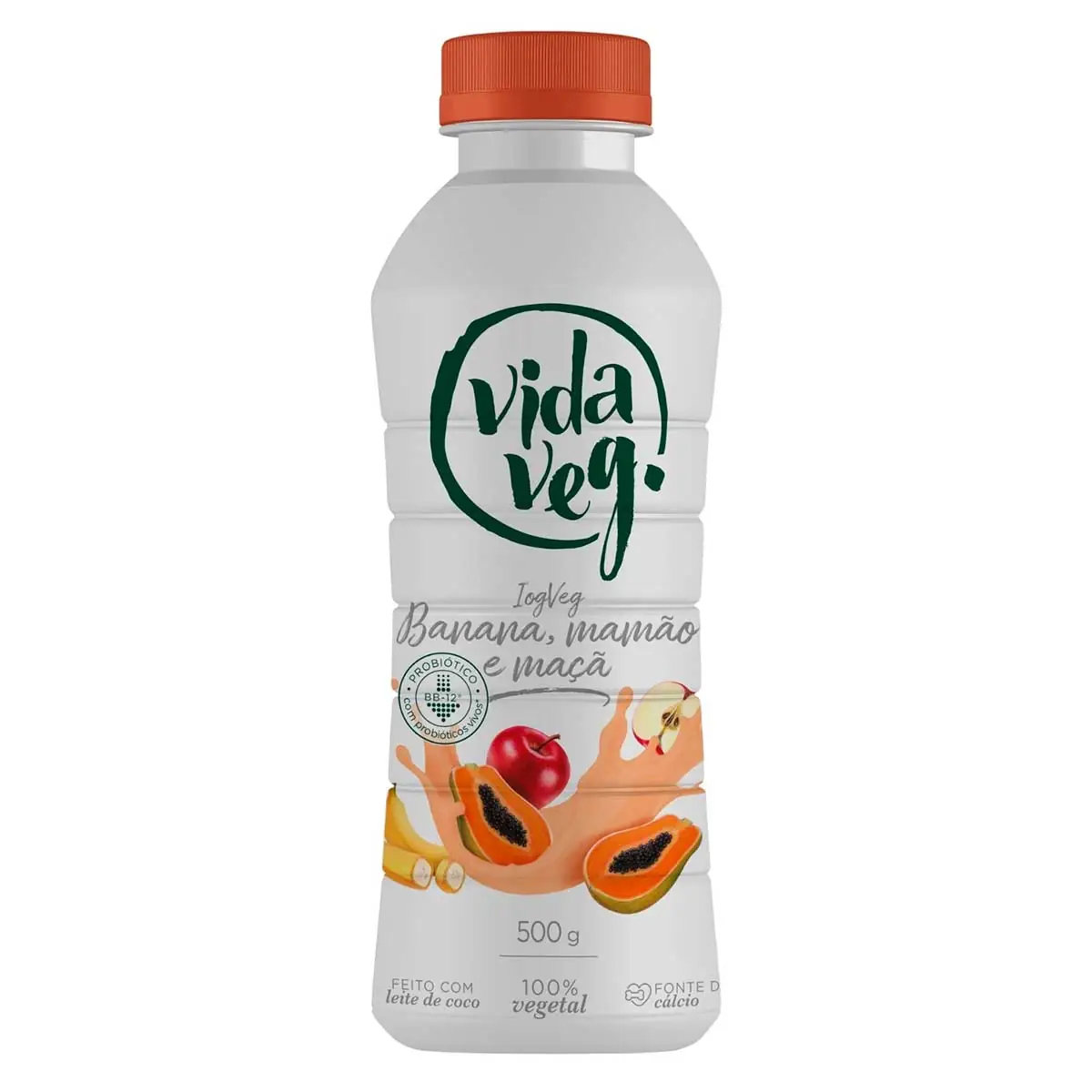 Iogurte Vegano sabor Banana, Mamão e Maçã Vida Veg 500g