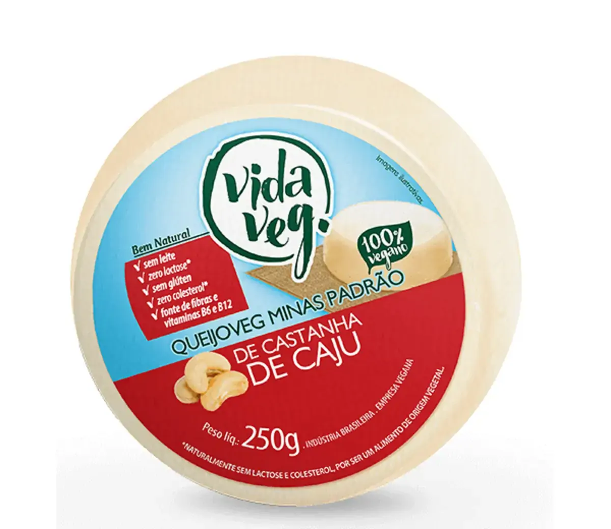 Queijo Veg Minas Padrao Cast Caju 250g Vida Veg