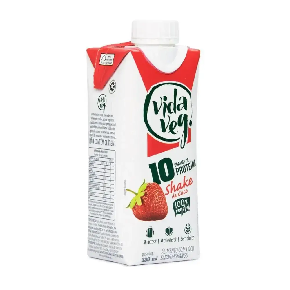 Shake Coco C/morango Vida Veg 330ml