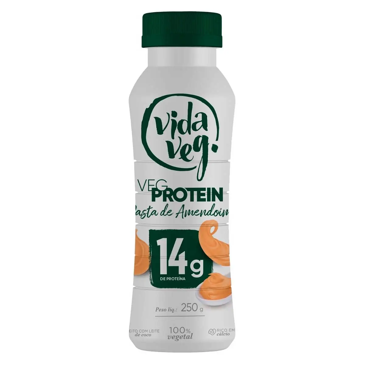 Iogurte Proteico Vegano 14g de Proteína Sabor Pasta de Amendoim Vida Veg 250g