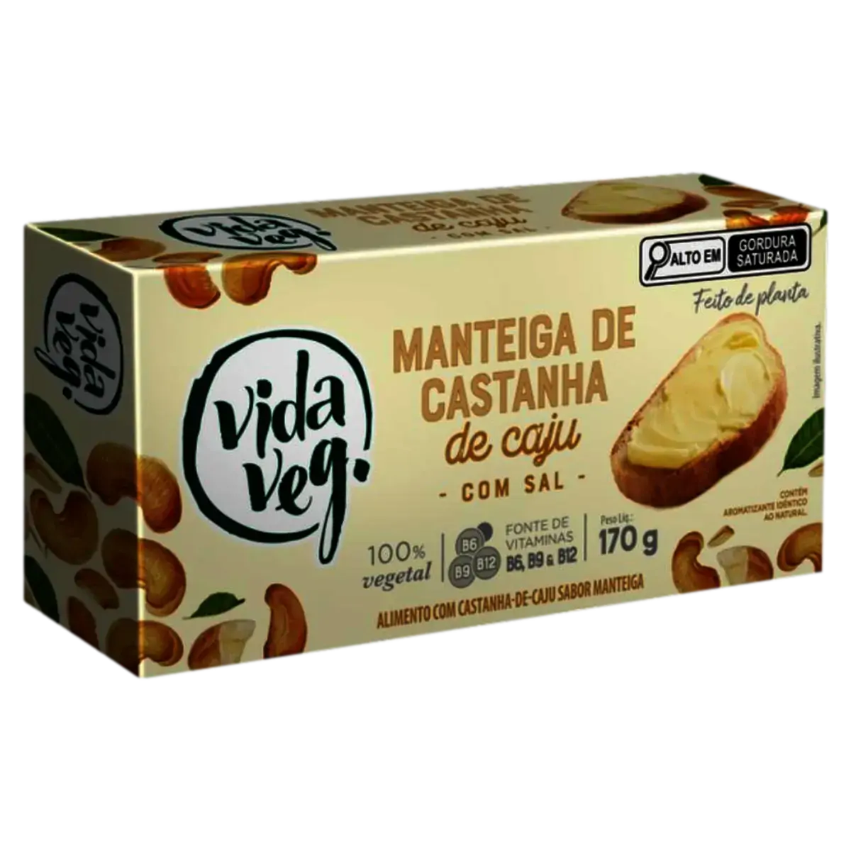 Manteiga De Castanha De Caju Com Sal Vida Veg Caixa 170g