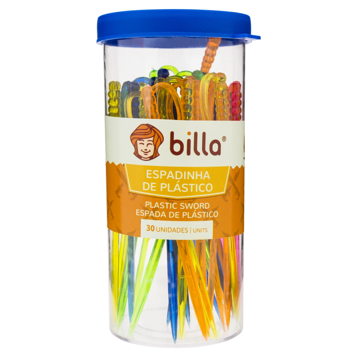 Espadinha Plástica Billa Tubo 30 Unidades