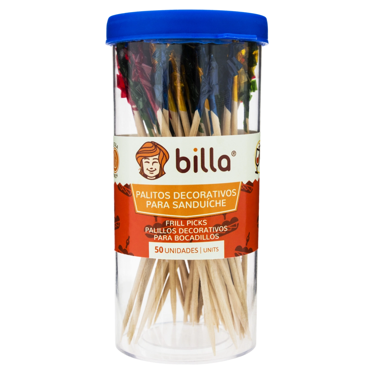 Palito Decorativo Para Sanduíche Billa 50 Unidades