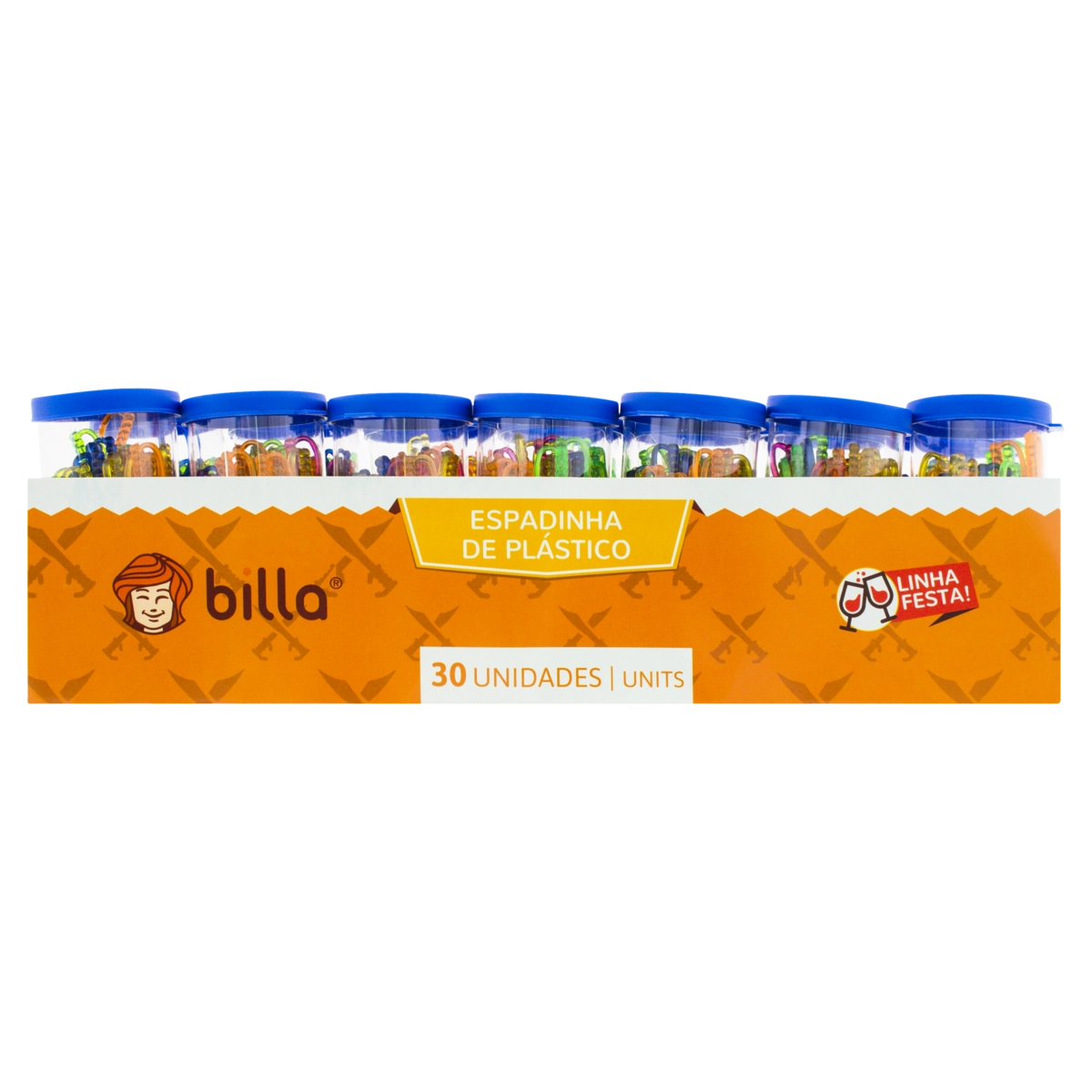 Pack Espadinha Plástica Billa Tubo 14 Unidades