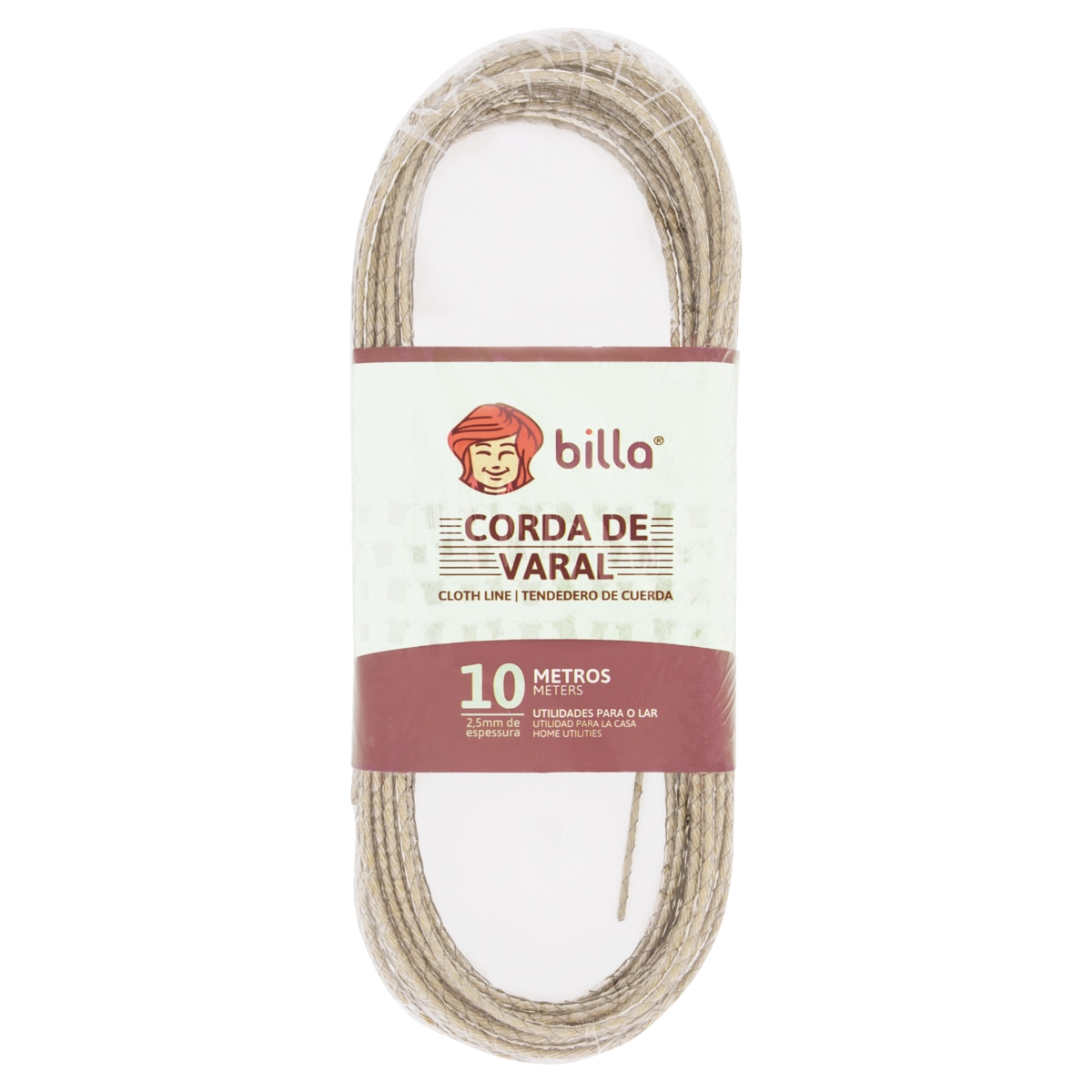 Corda Para Varal Billa 10m X 2,5mm