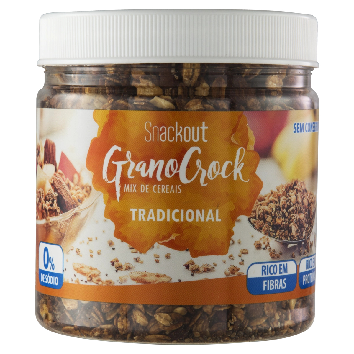 Mix De Cereais Tradicional Zero Sódio Snackout Granocrock Pote 220g