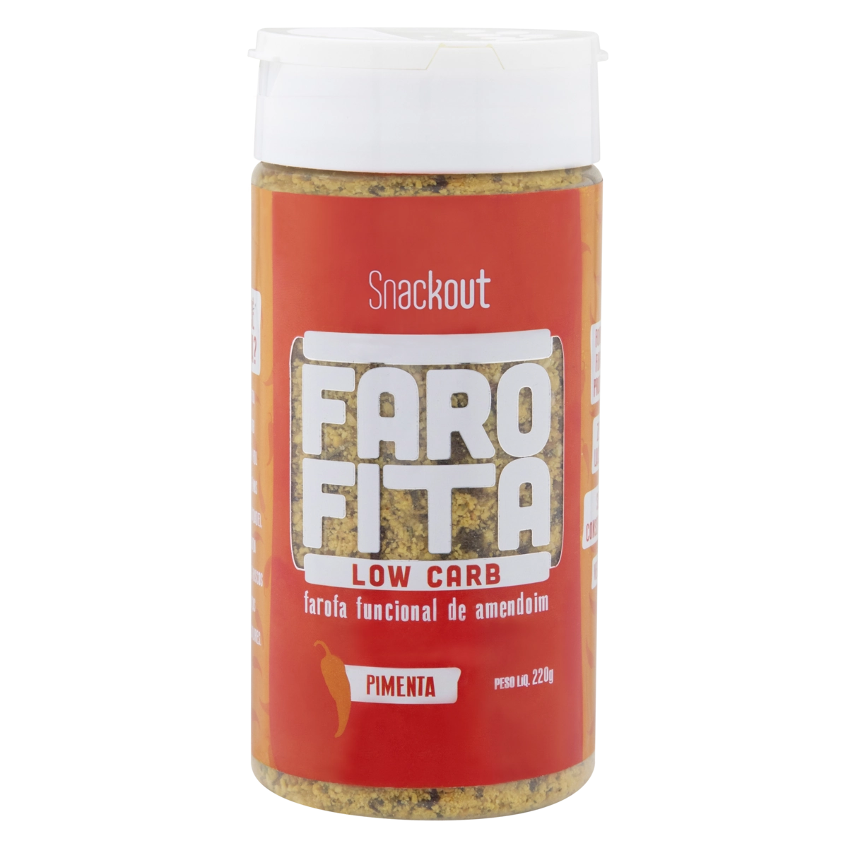 Farofa De Amendoim Funcional Pimenta Snackout Farofita Pote 220g