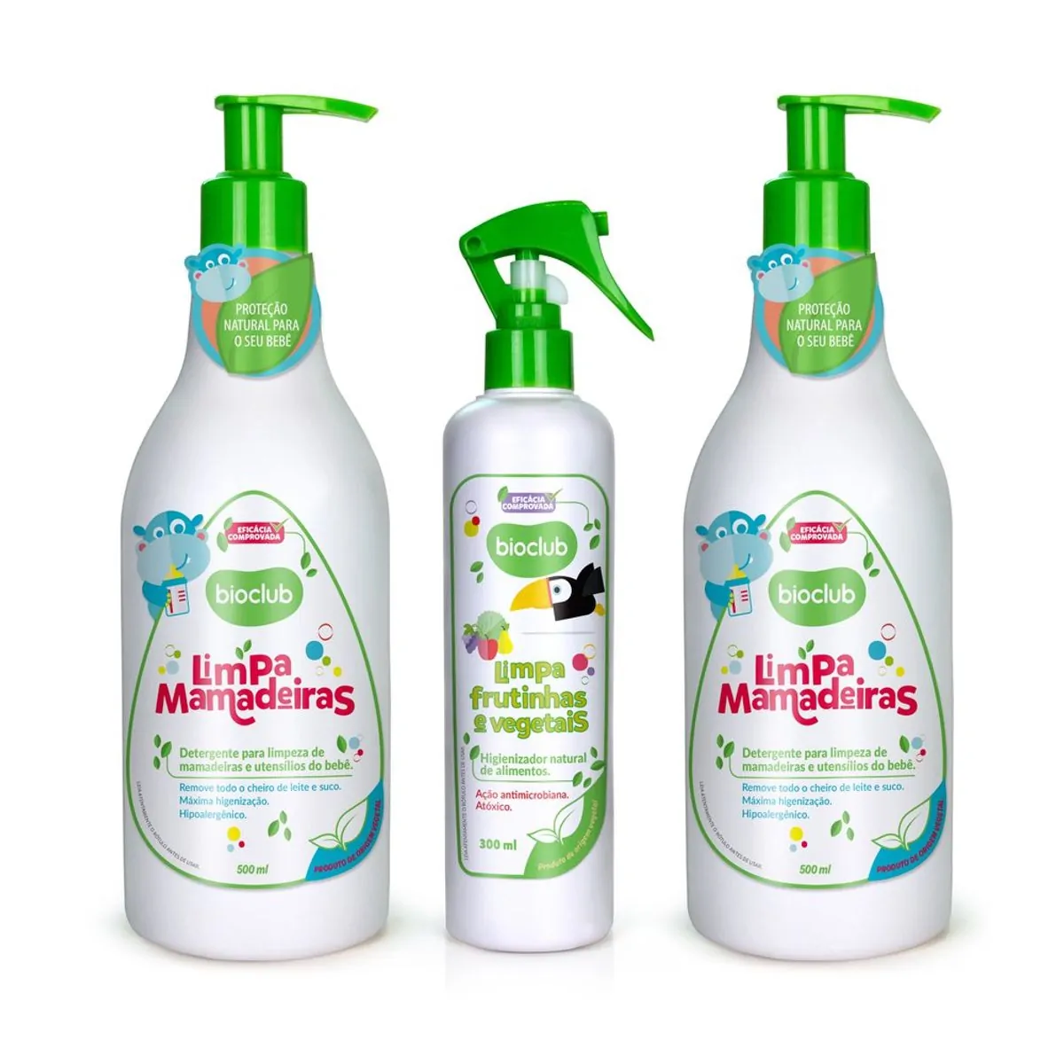 Kit Queridinhos Limpa Mamadeiras, Frutinhas e Vegetais - Bioclub Baby