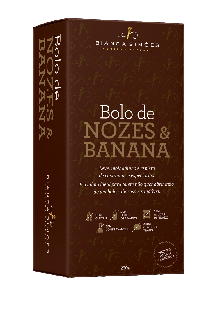 Bolo De Nozes Com Banana 230g Bianca Simões