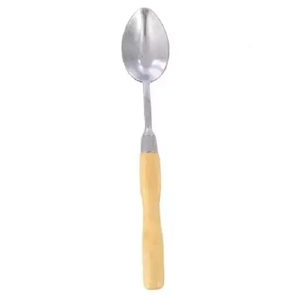 Colher de Arroz 28 Cm Metal Cabo Madeira - 143764