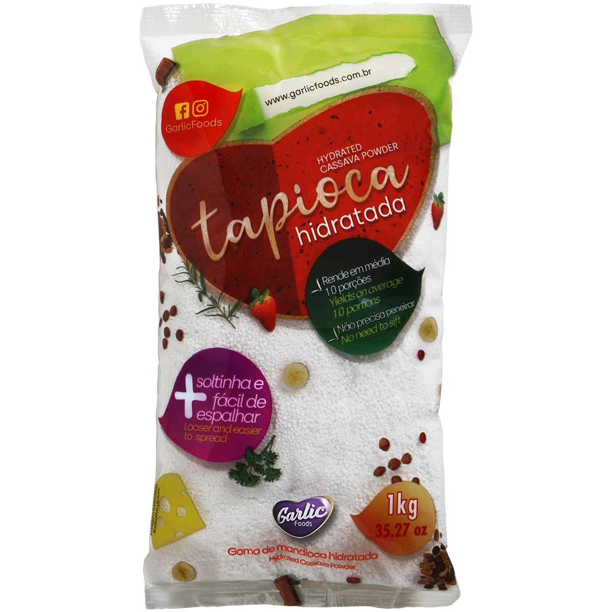 Massa para Tapioca Garlic 1kg