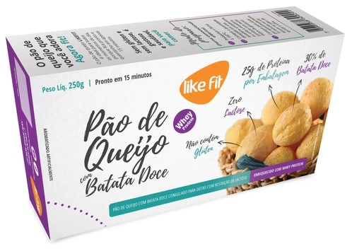 Pao De Queijo C/ Batata Doce E Whey Protein 250g Like Fit