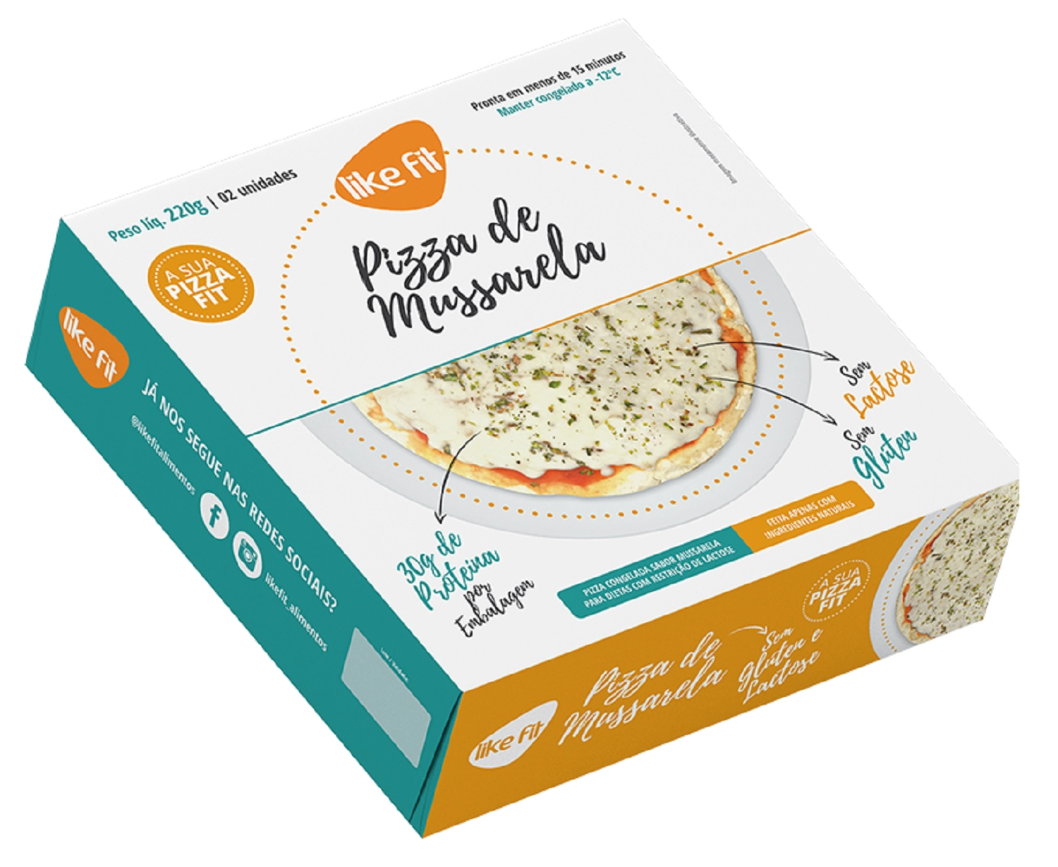 Pizza Mussarela Like Fit 220g