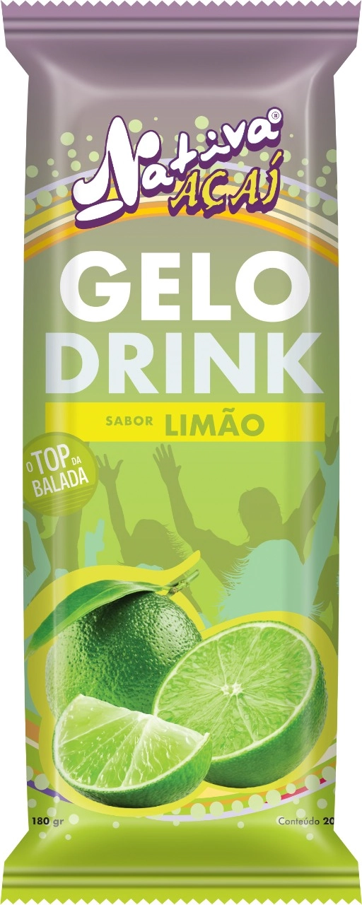 Gelo P/drink Nativa Acai Sabor Limao 180g
