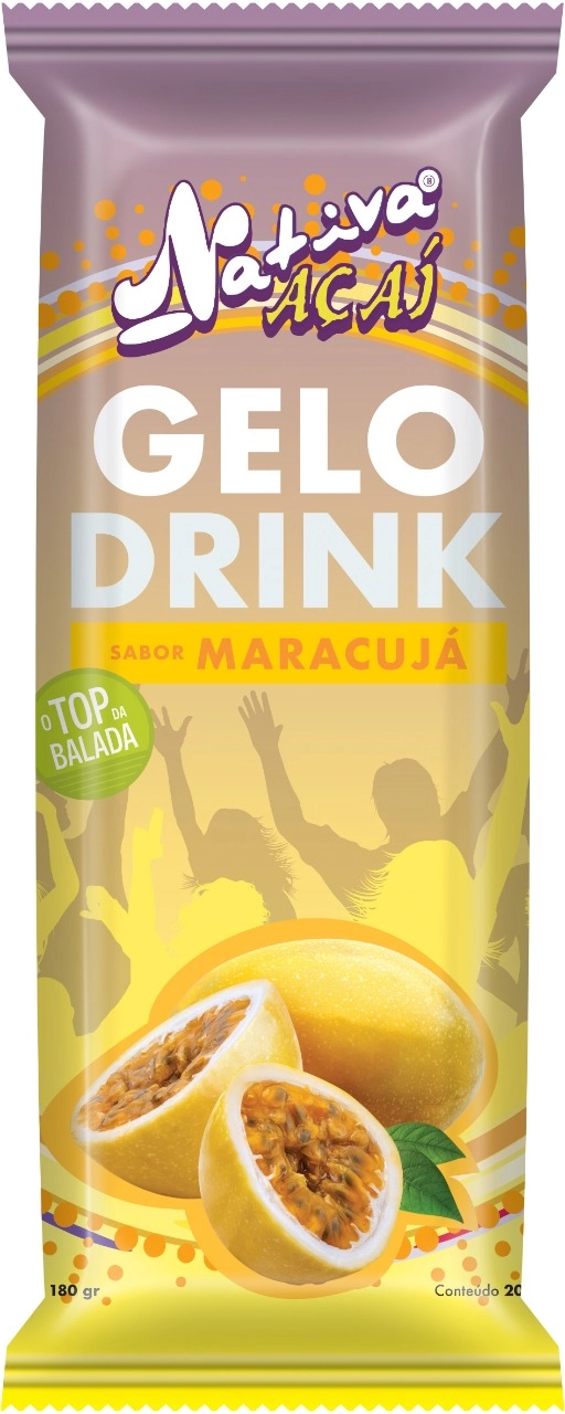 Gelo P/drink Nativa Acai Sabor Maracuja 180g