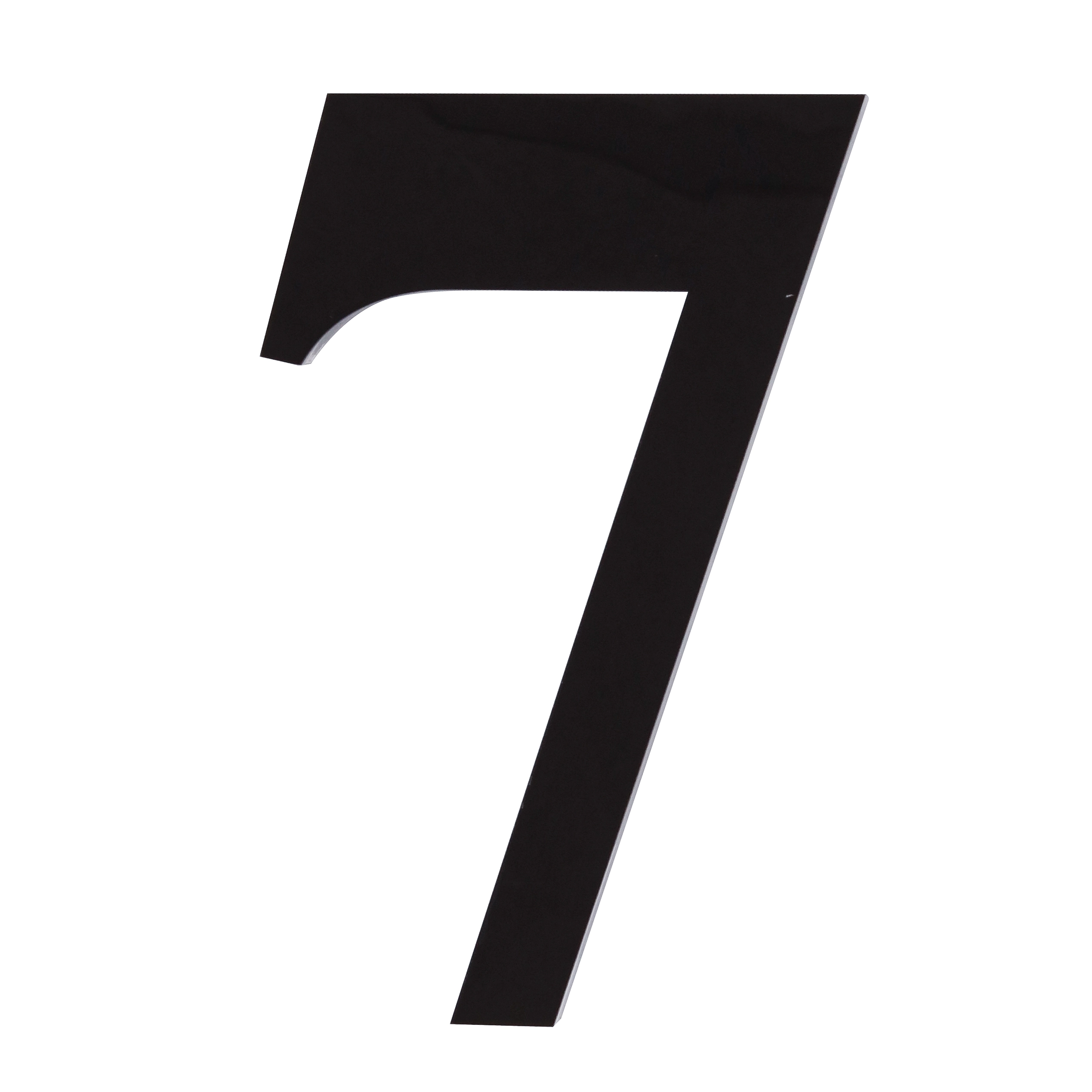 Número Casa "7" 14,5cm Adesivo Acrílico Preto