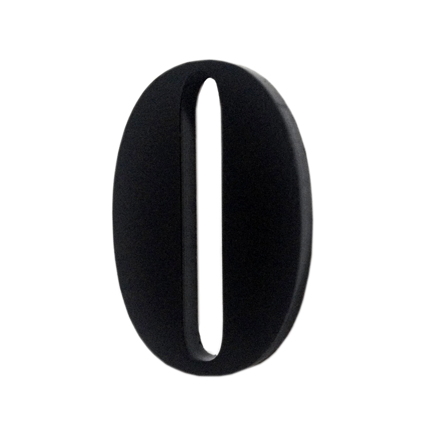 Número Apartamento "0" 4cm Adesivo Acrílico Preto