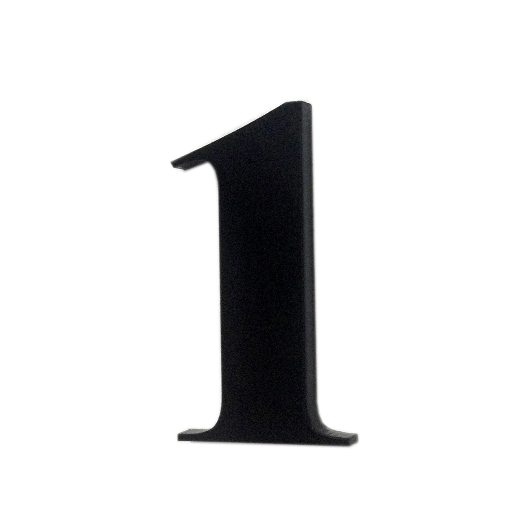 Número Apartamento "1" 4cm Adesivo Acrílico Preto