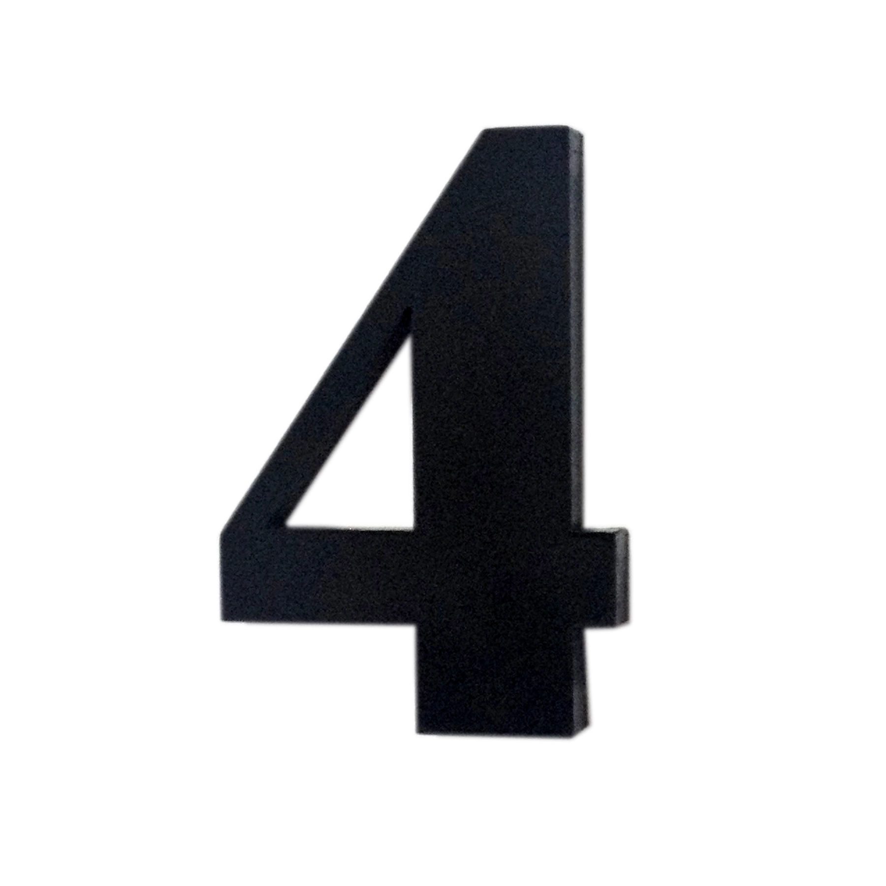Número Apartamento "4" 4cm Adesivo Acrílico Preto