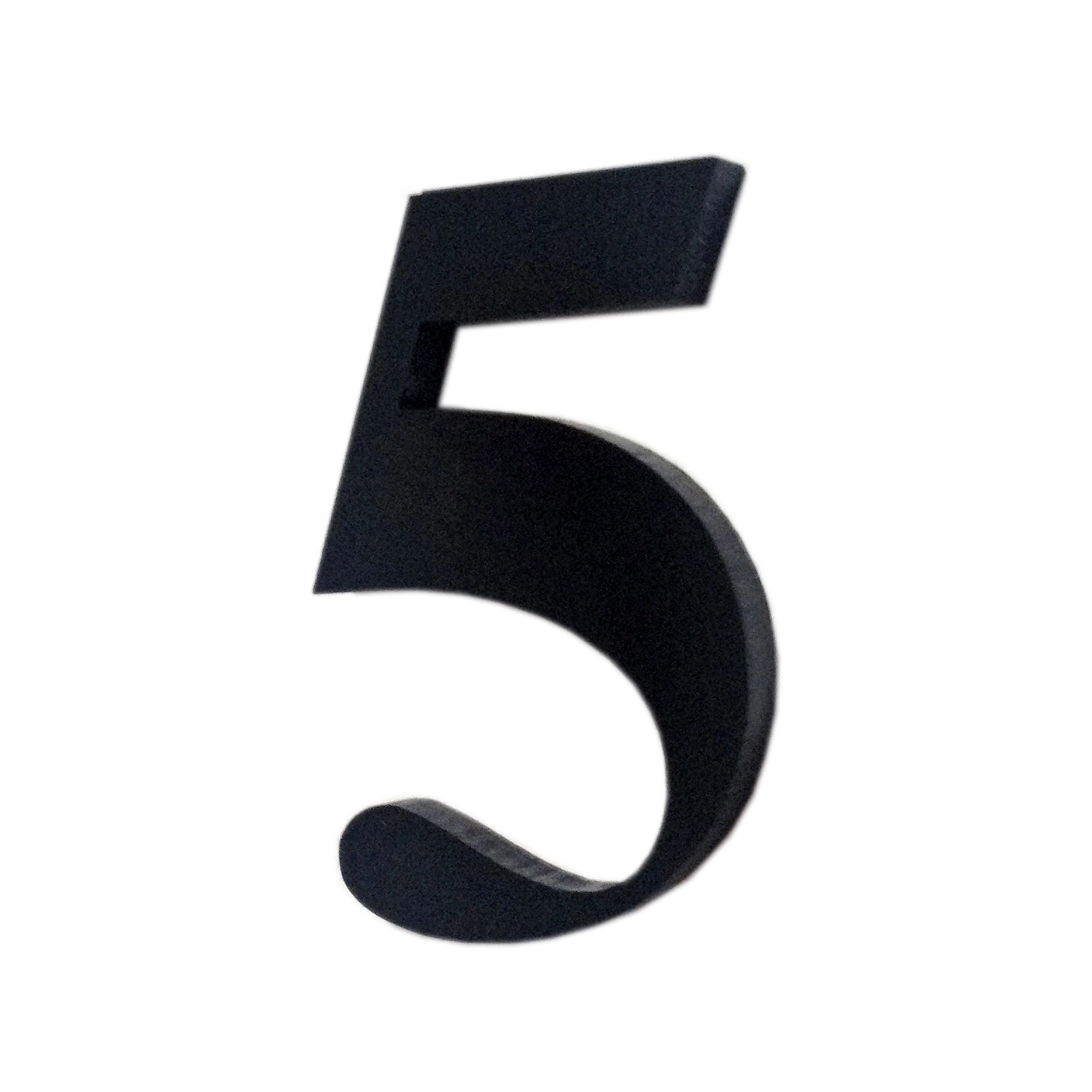 Número Apartamento "5" 4cm Adesivo Acrílico Preto
