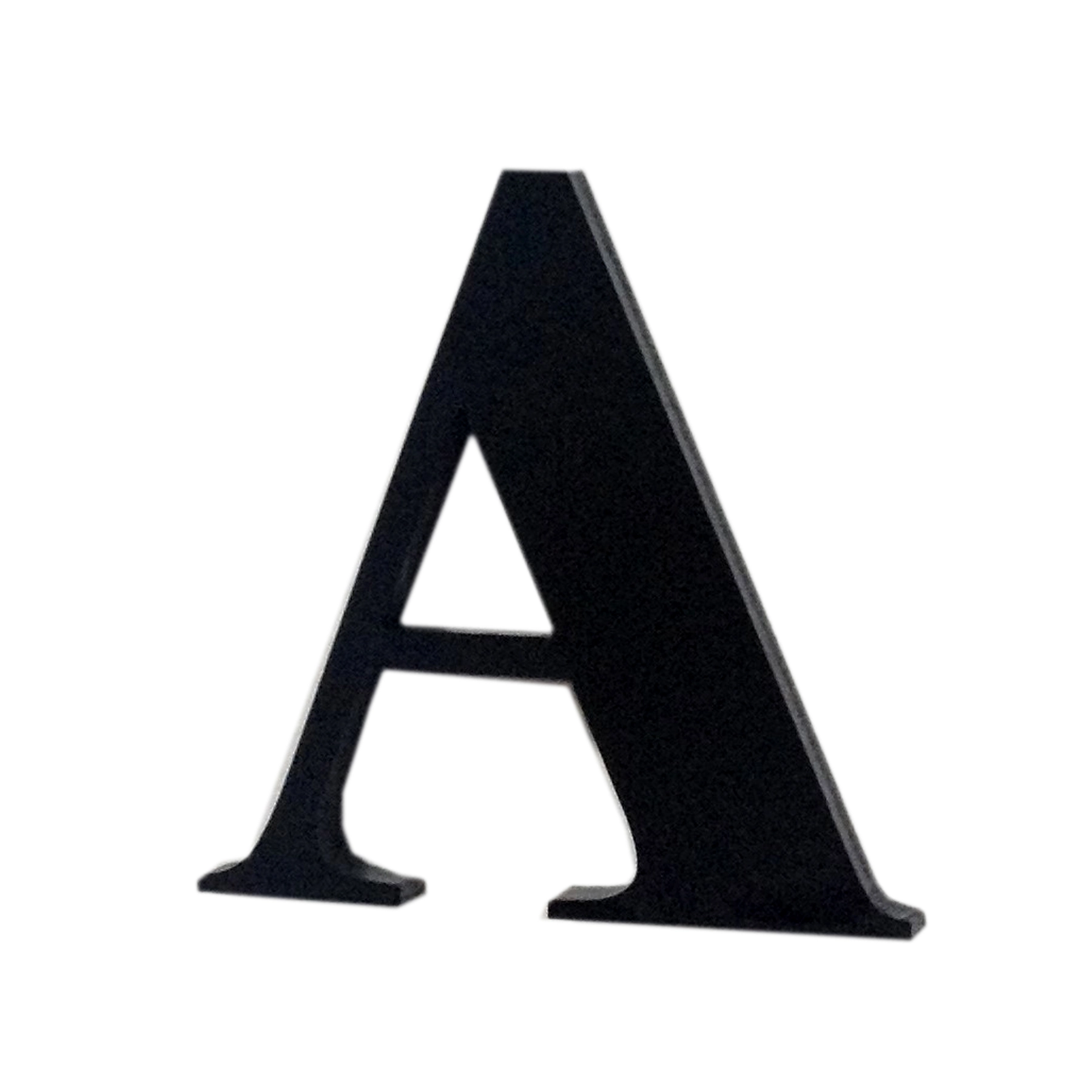 Letra Apartamento "A" 4cm Adesivo Acrílico Preto