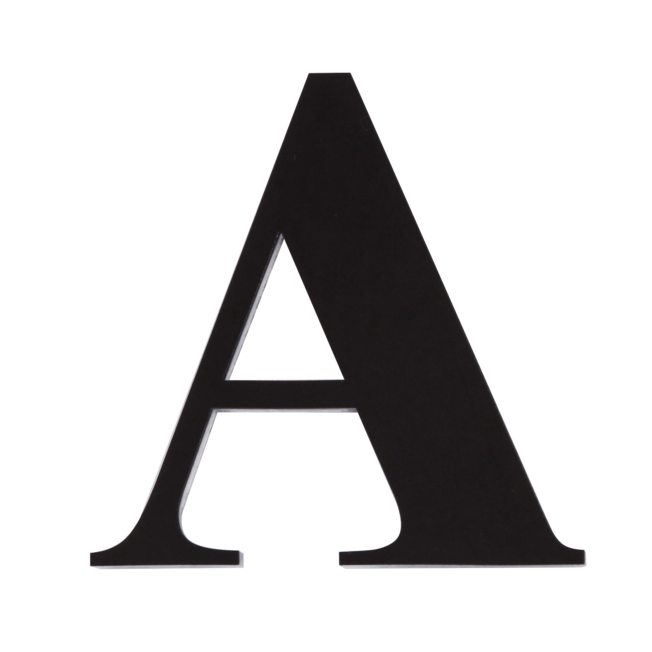 Letra Casa "A" 11cm Adesivo Acrílico Preto