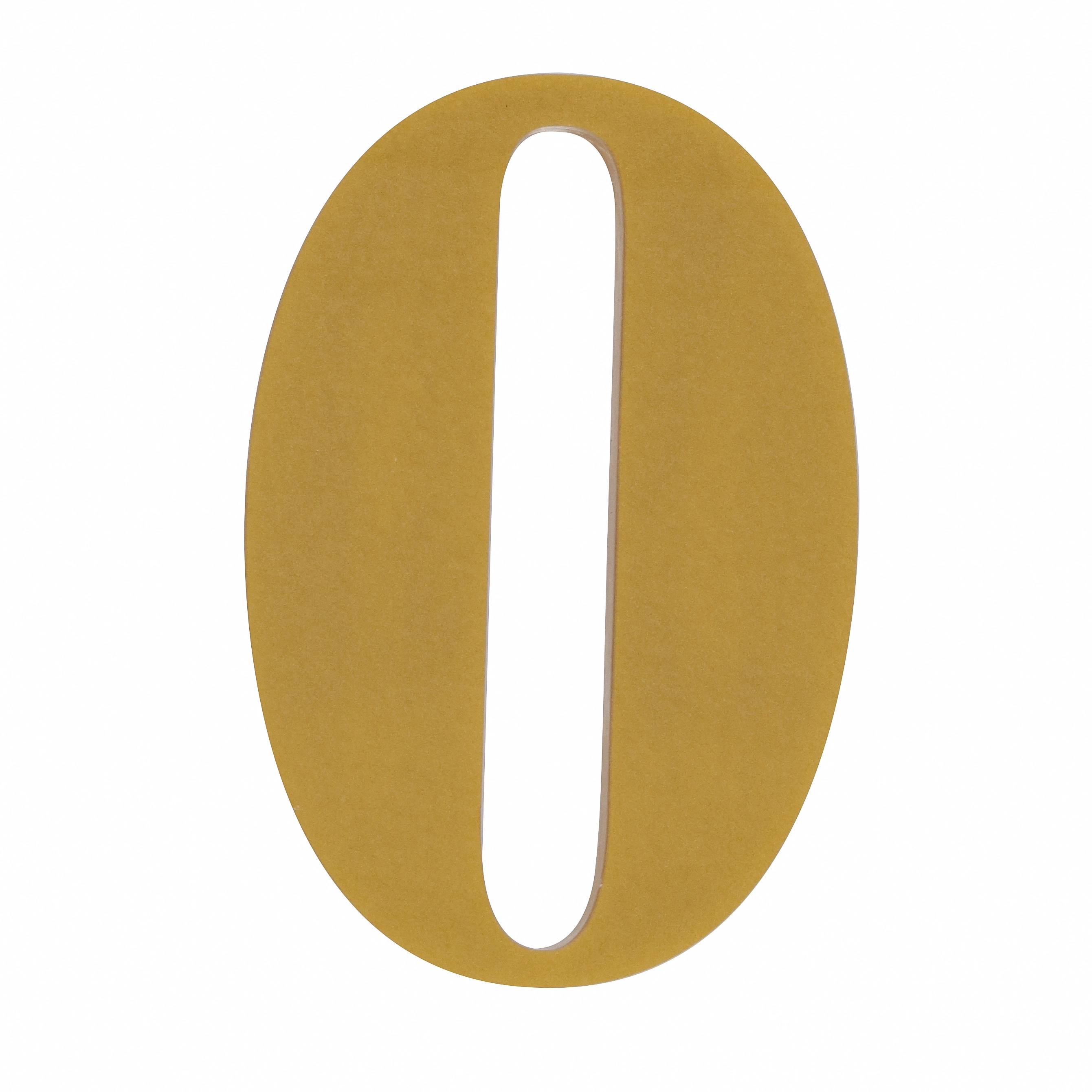 Número Casa "0" 14,5cm Adesivo Acrílico Ouro