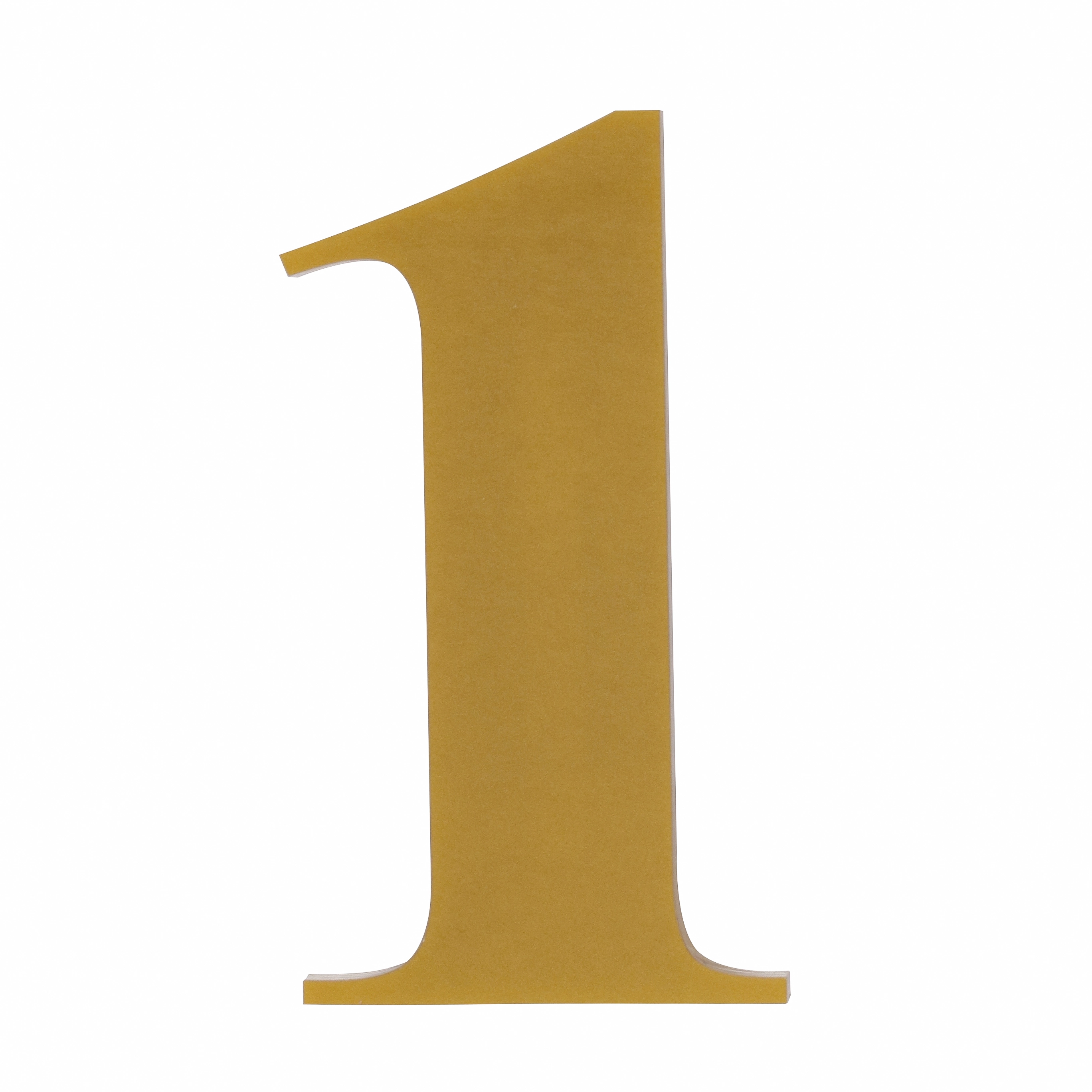 Número Casa "1" 14,5cm Adesivo Acrílico Ouro