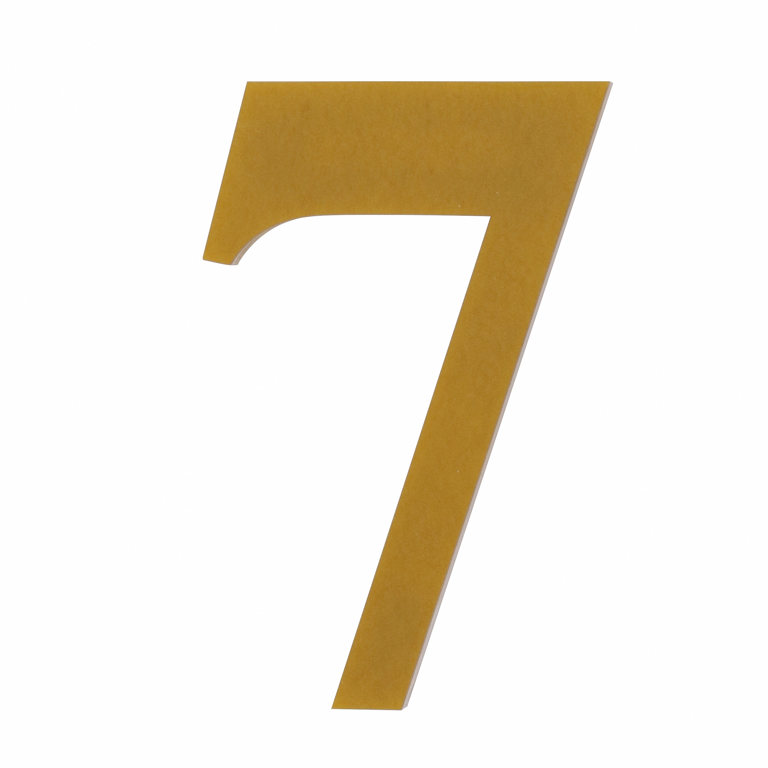Número Casa "7" 14,5cm Adesivo Acrílico Ouro