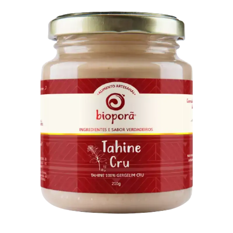 Tahine Cru 100% Gergelim Cru Vegano Bioporã 210g