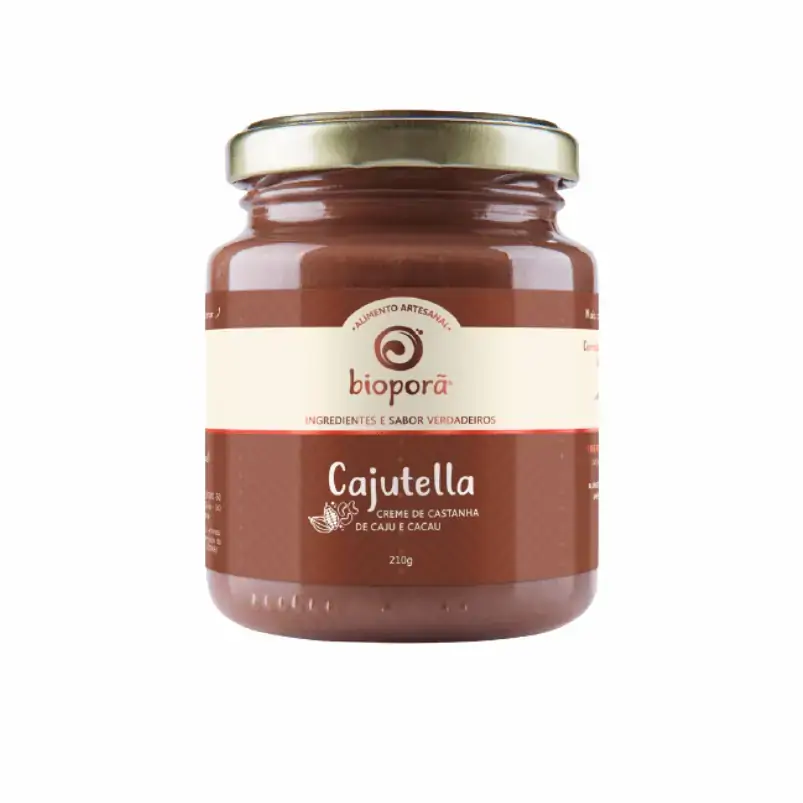 Cajutella Pasta de Castanha de Caju e Cacau Vegana Bioporã 210g