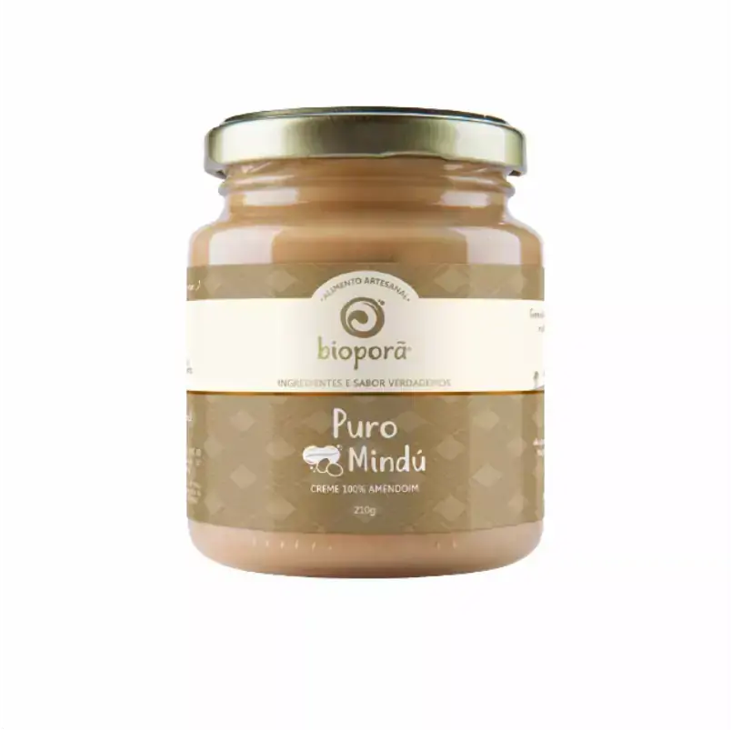 Puro Mindu Pasta de Amendoim 100% Vegana Bioporã 210g