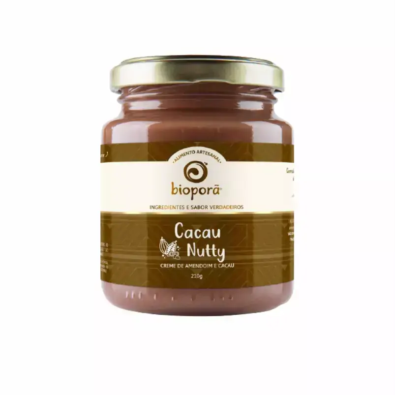 Cacau Nutty Pasta de Amendoim e Cacau Vegana Bioporã 210g