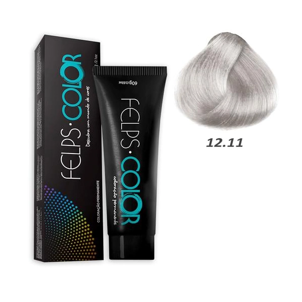 Coloracao Individual Permanente Felps 12/11 Louro Ultra Claro Cinza Intenso 1un