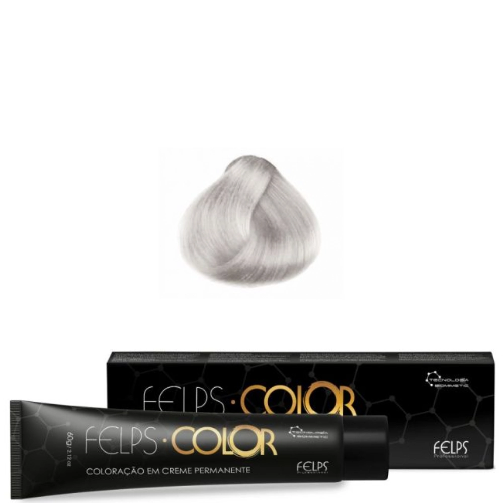 Coloracao Individual Permanente Felps 12/1 Louro Ultra Claro Cinza 1un