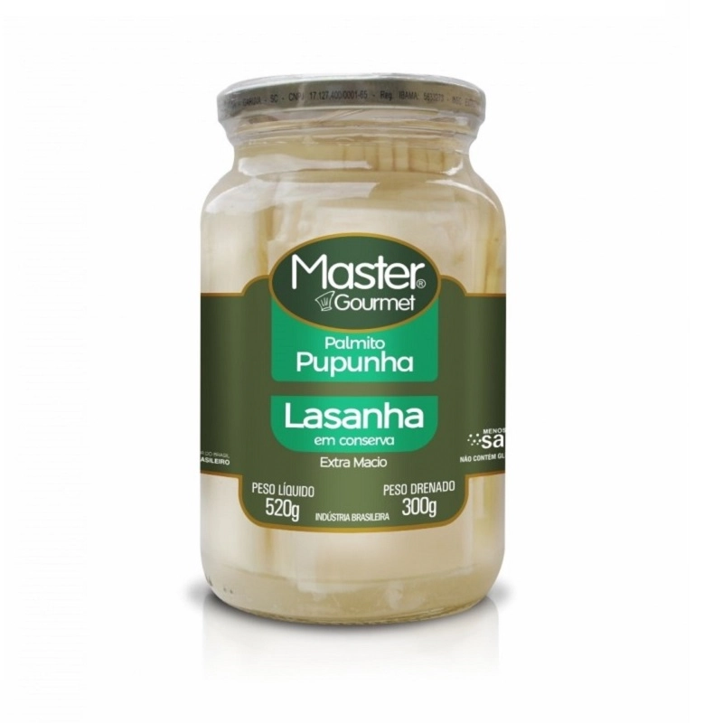 Palmito Master Gourmet 300g Pupunha Especial Lasanha