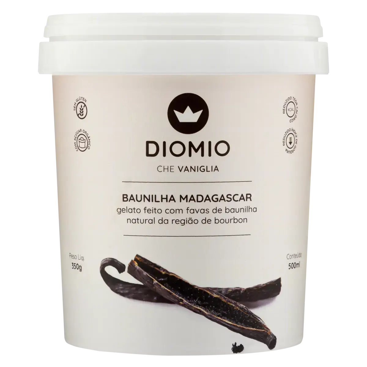 Gelato Baunilha Madagascar Dio Mio Pote 500ml