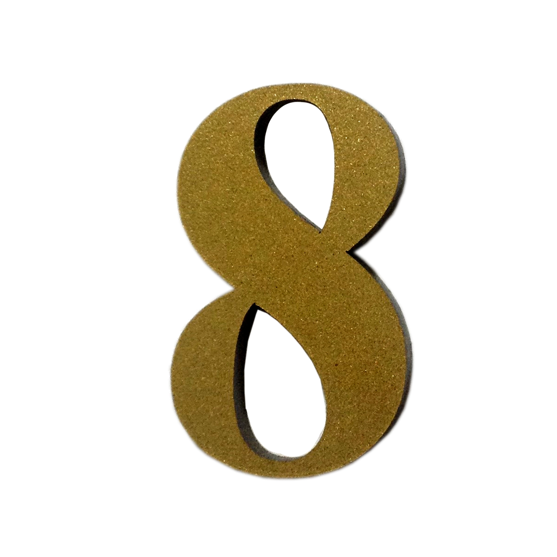 Número Apartamento "8" 4cm Adesivo Acrílico Ouro