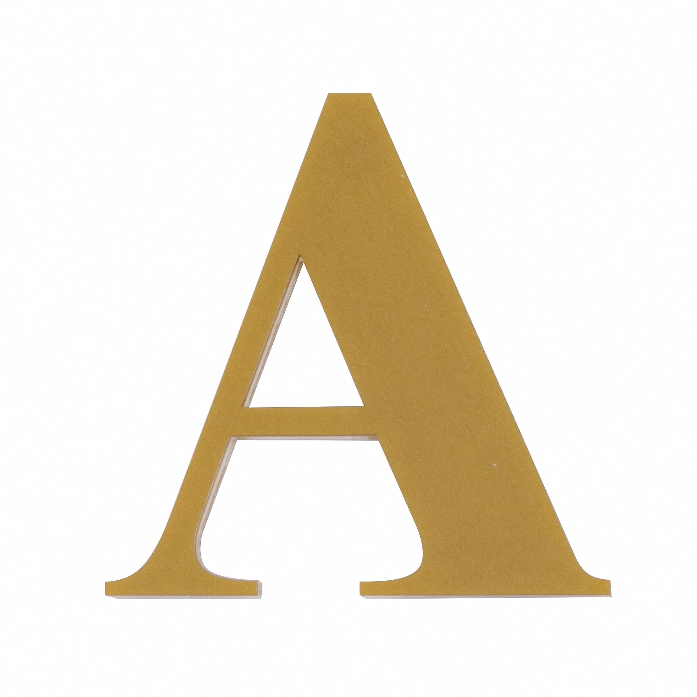 Letra Casa "A" 11cm Adesivo Acrílico Ouro