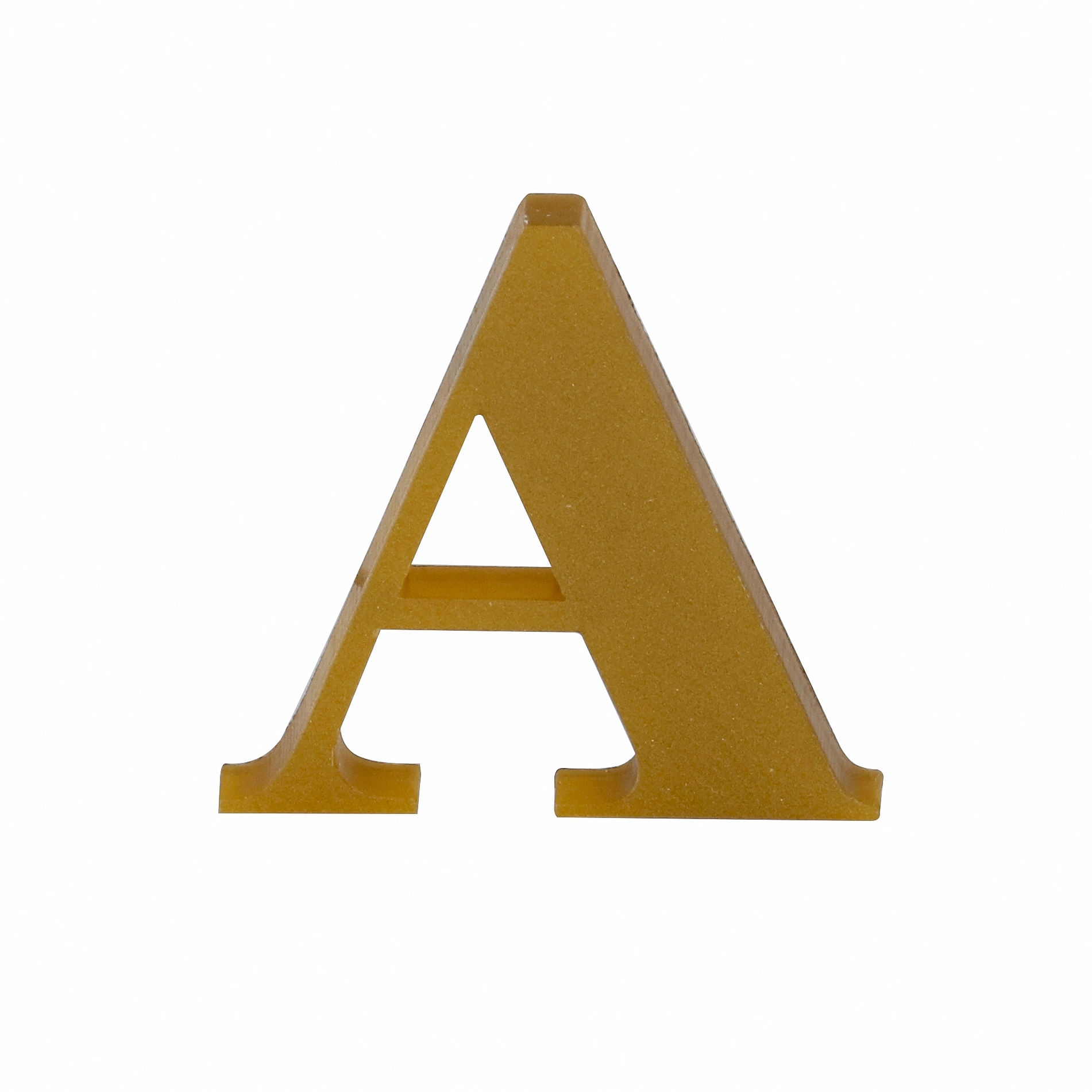 Letra Apartamento "A" 4cm Adesivo Acrílico Ouro