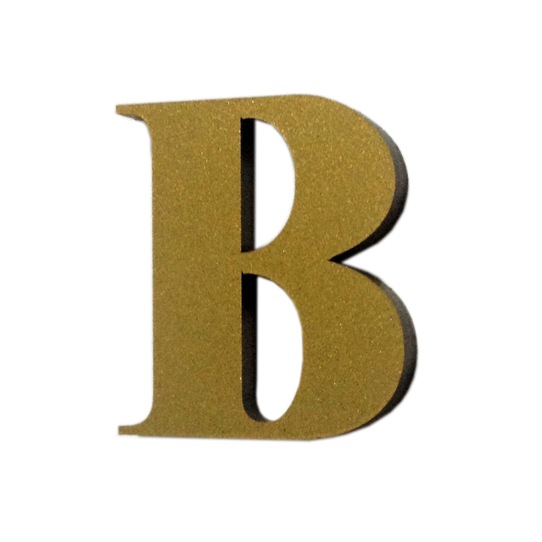 Letra Apartamento "B" 4cm Adesivo Acrílico Ouro