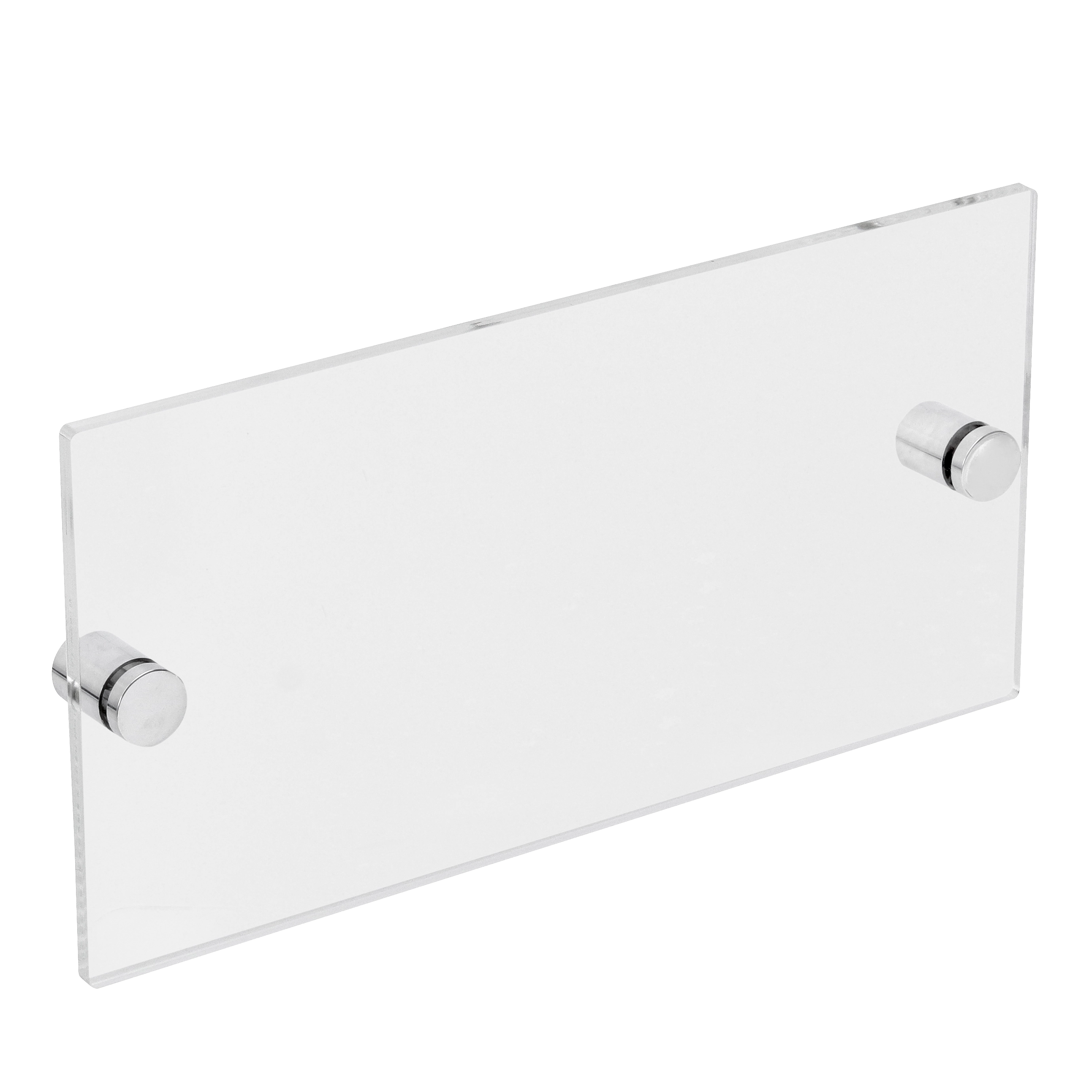 Placa para Fixar Números Casa 18,5x37cm Parafusar Acrílico Cristal