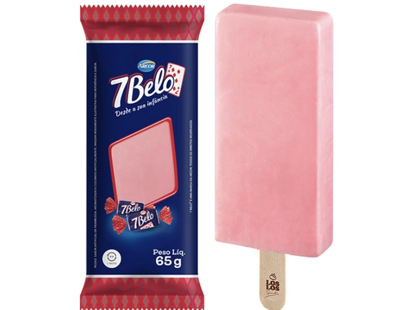Mini Paleta Framboesa 7 Belo Los Los Pacote 65g