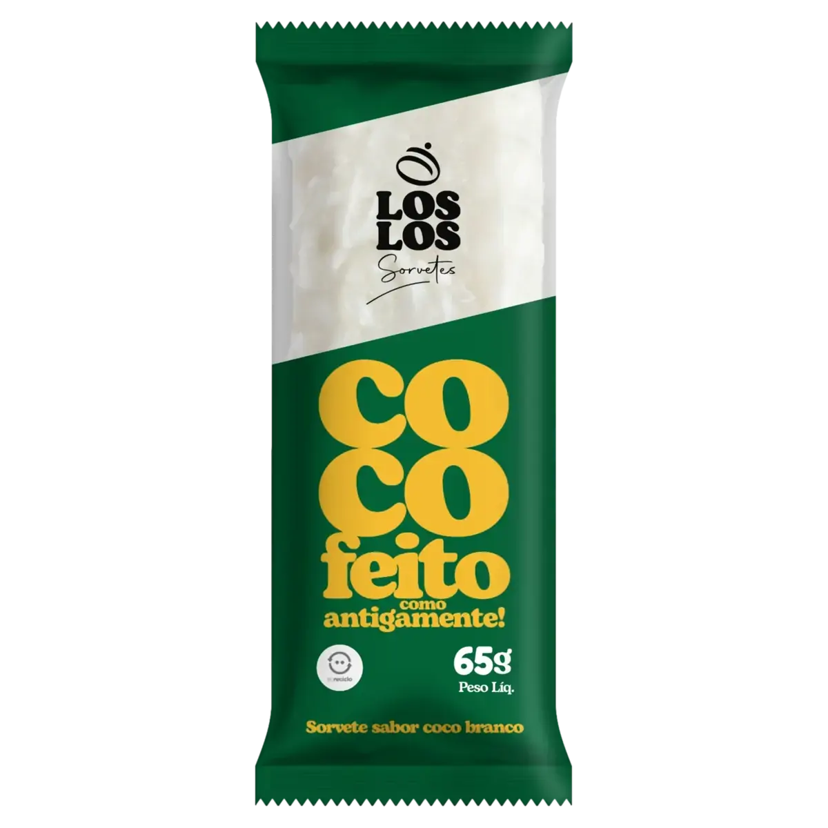 Mini Paleta Coco Los Los Pacote 65g