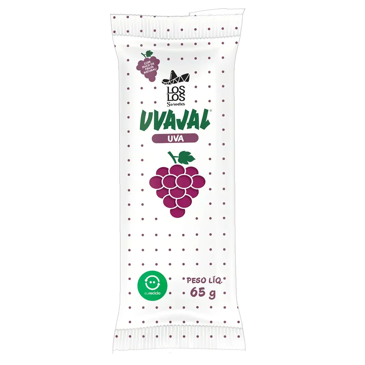 Picolé Uva Clássico Los Los Pacote 65g